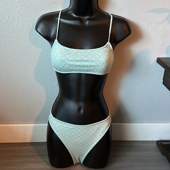 Sports Bra  with high waist Bathing suit set.